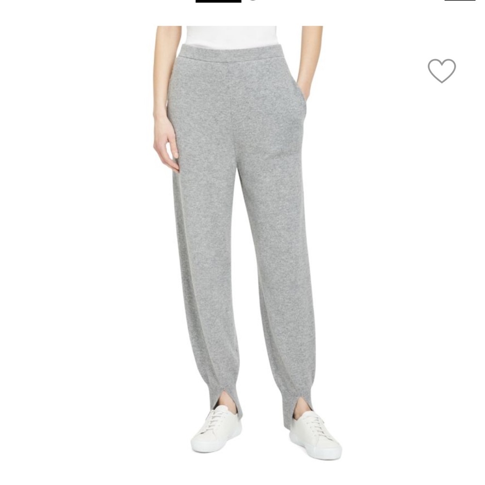 Theory Slit Ankle 100% Cashmere Joggers. NWT. Women’s Medium. - Picture 2 of 5